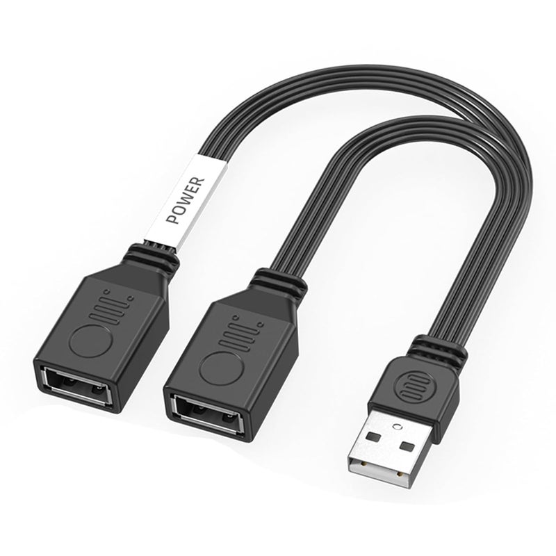 65W USB 2 0 Splitter Cable 1 Male To 2 Female 30cm Power Extension For Computer Car - Image 1